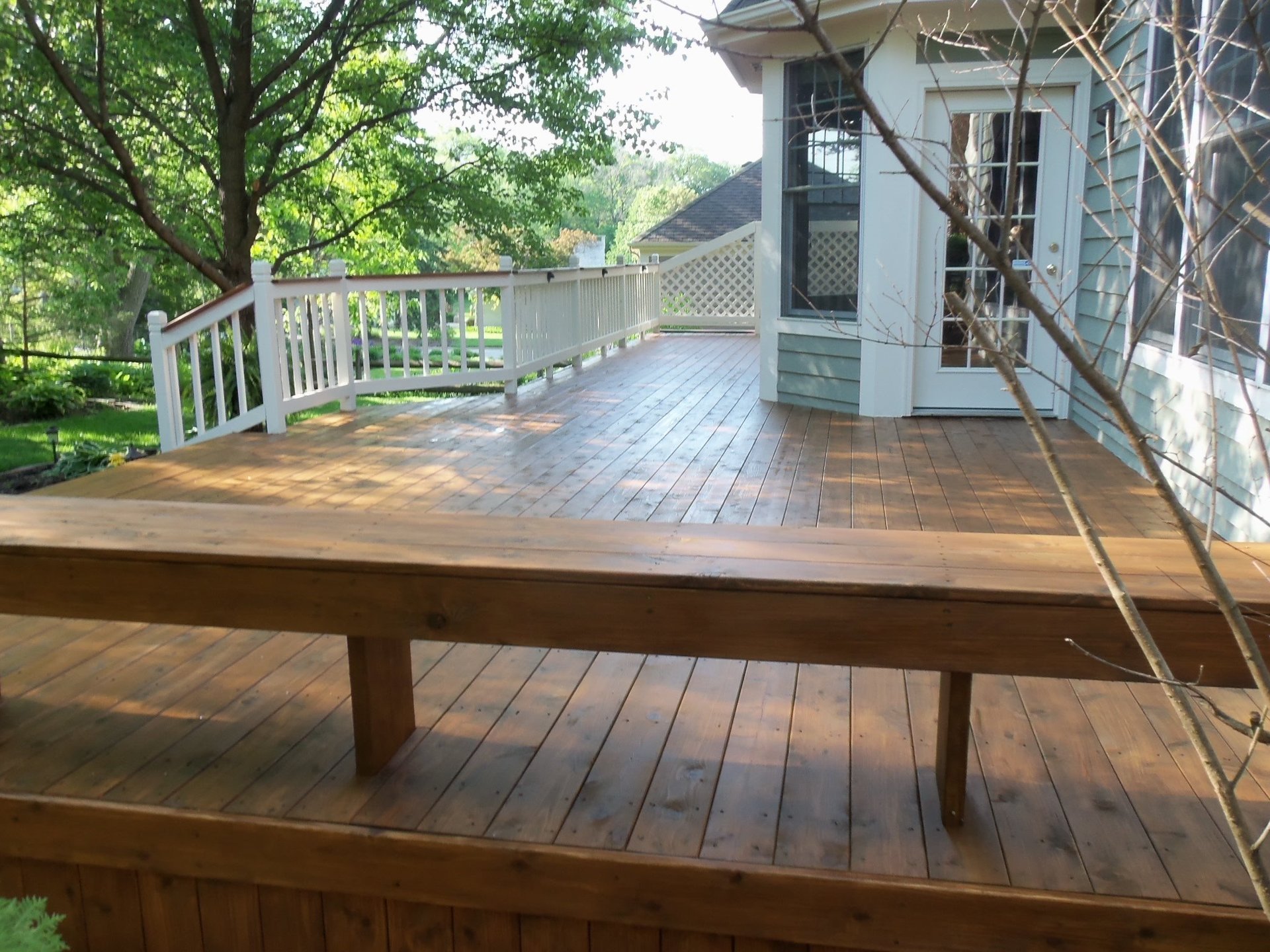 Deck staining